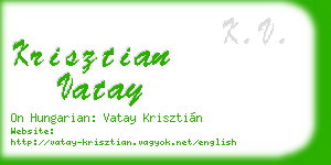 krisztian vatay business card