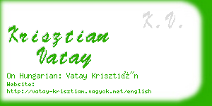 krisztian vatay business card